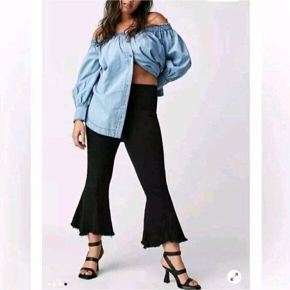 Free People Movement Ribbed Flare Legging Pants Black Women’s Size XS Athleisure - Picture 1 of 13